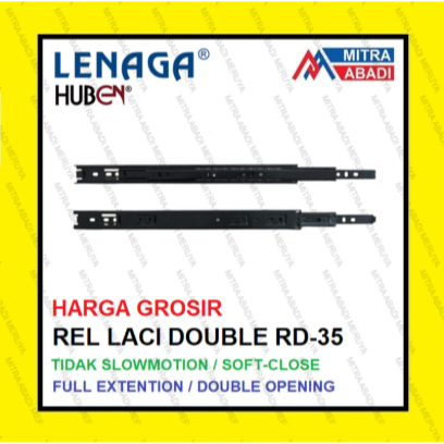 GROSIR RD-35-45 CM Rel Laci Full Extension LENAGA by HUBEN RD35 - 45 CM