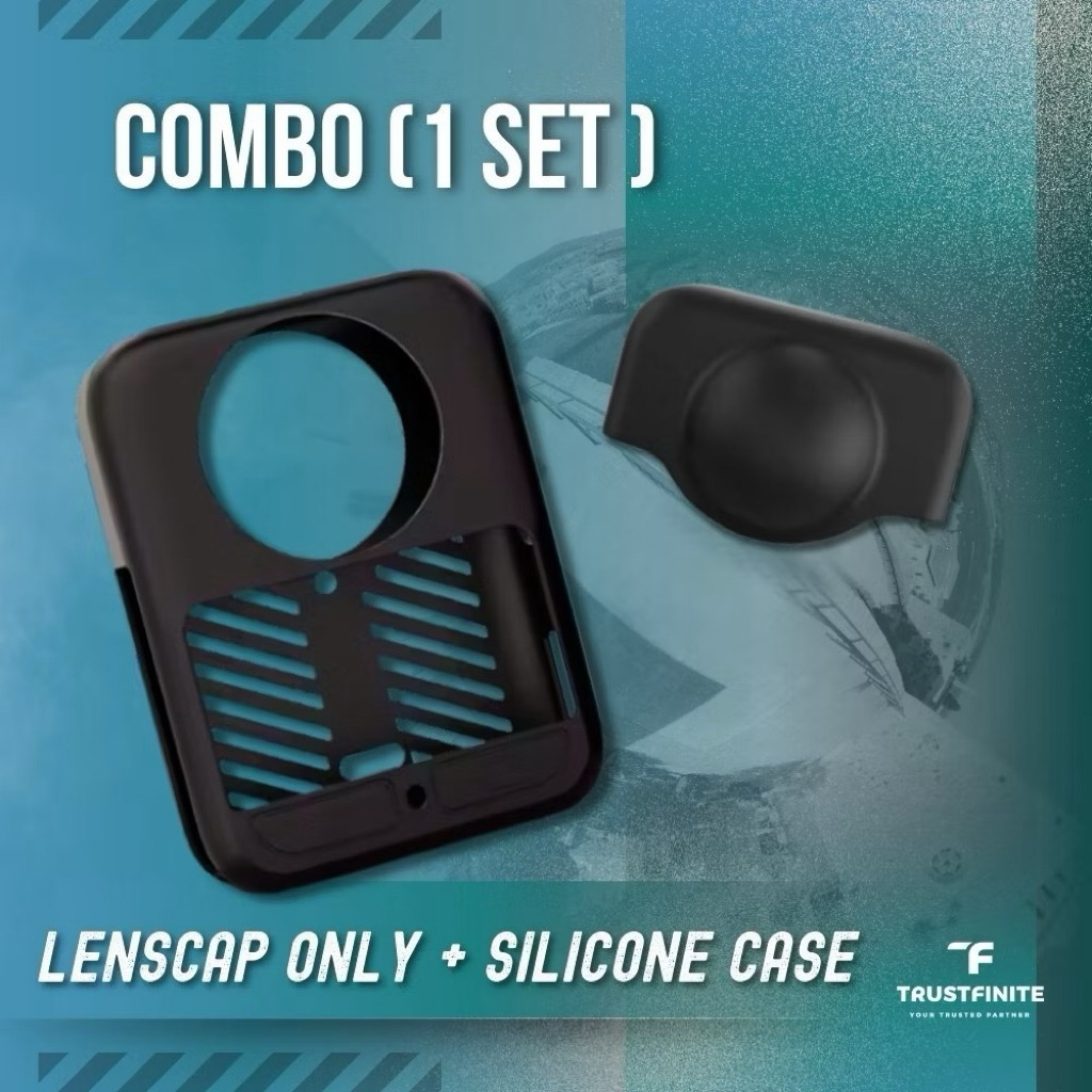 OEM Protective Silicone Body with Lens Cap Set for DJI Osmo 360 / Pelindung Silikon Case DJI Osmo 36