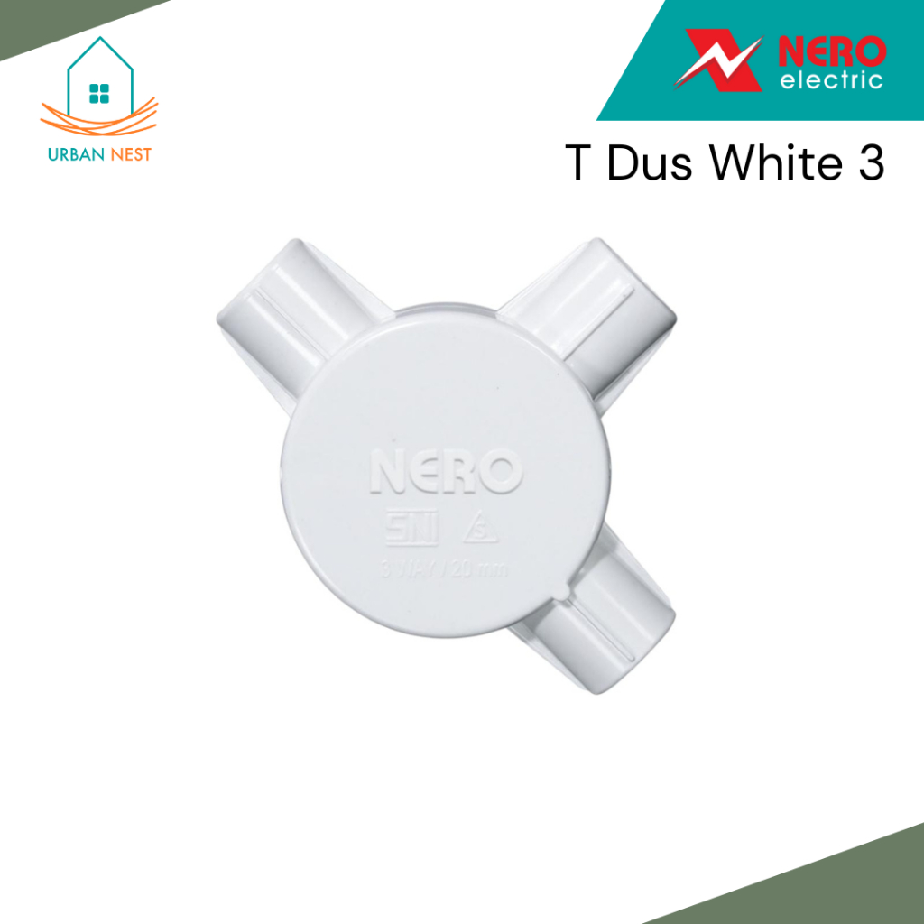 NERO T DUS TEDUS PVC 20MM WHITE LUBANG CABANG 3 WAY
