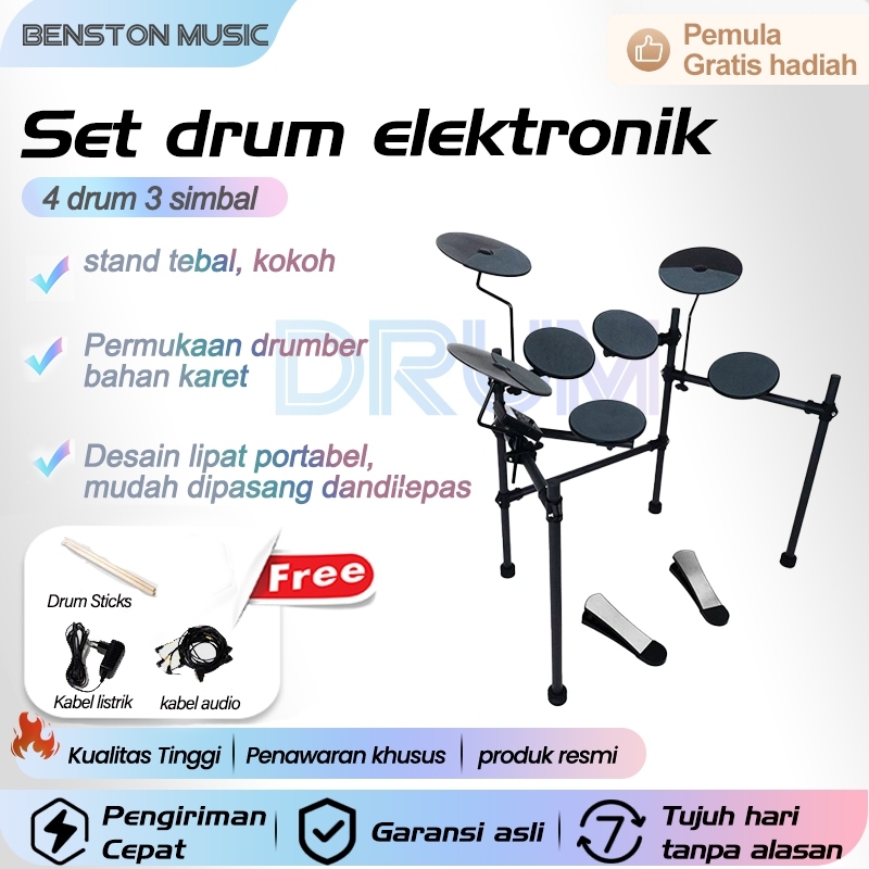 Benston Music- Drum elektrik / Set drum elektronik / drum elektronik profesional / instrumen perkusi