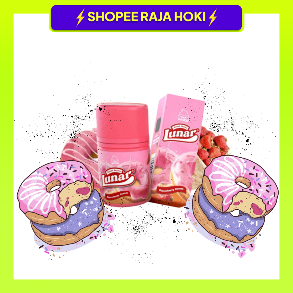 LUNAR DONUT STRAWBERRY SERIES FREEBASE 60ML 100% AUTHENTIC