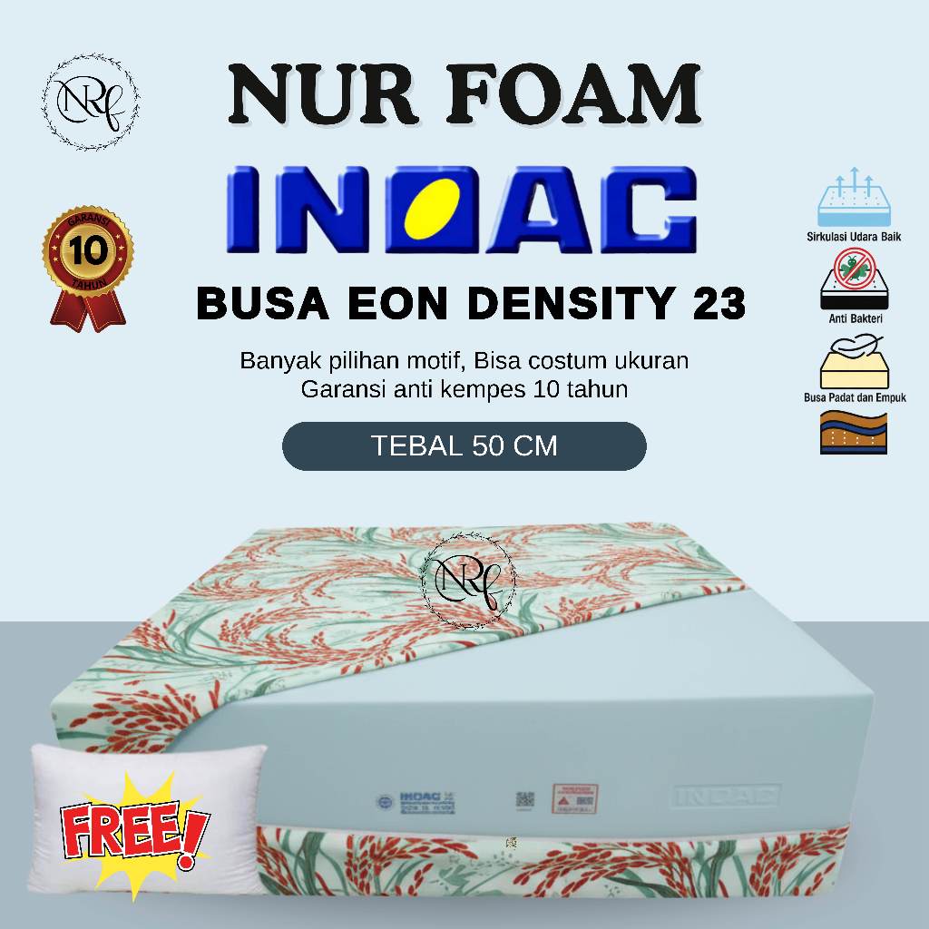 [Tebal 50 cm] Kasur busa inoac EON LG Density 23 Garansi busa 10 Tahun Original