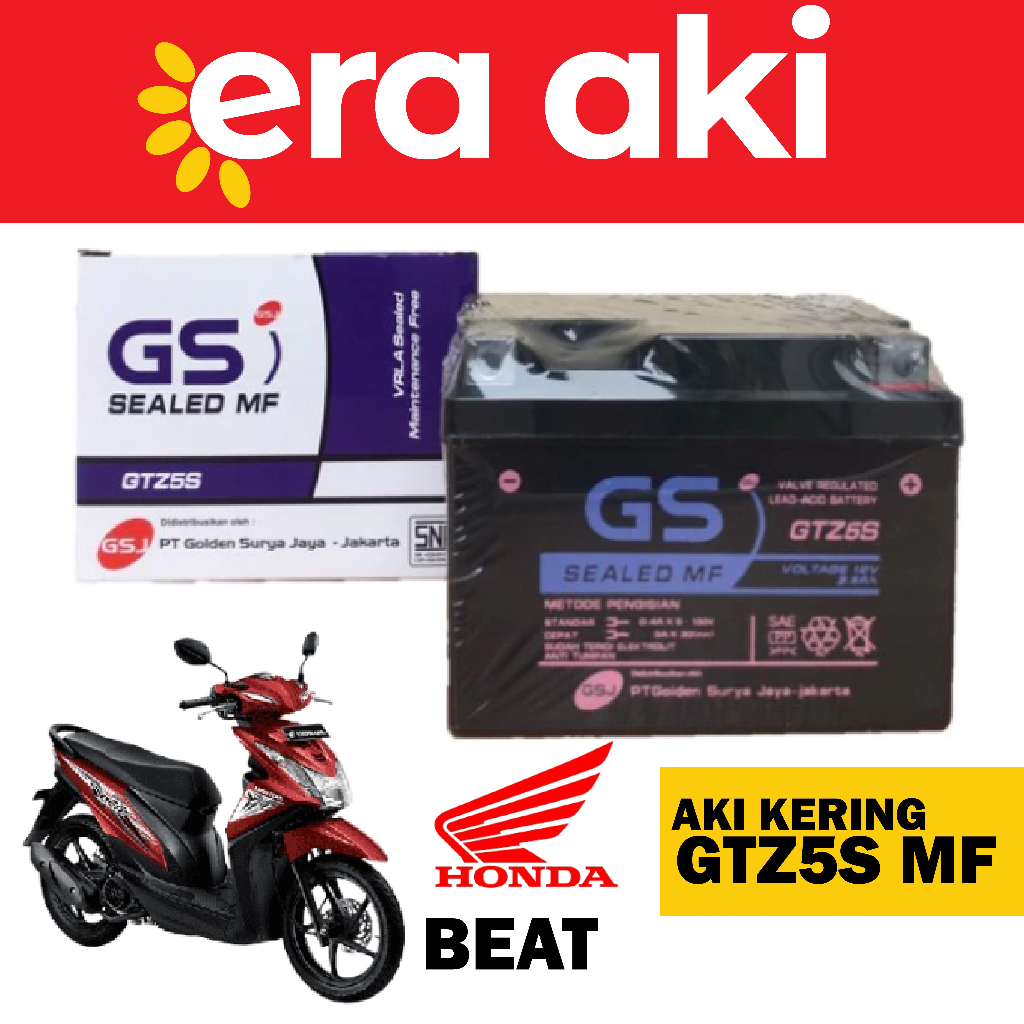 Aki Motor Honda Beat GTZ5S Aki Kering Accu Kering MF