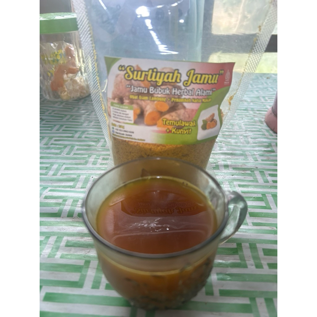 Minuman sehat bubuk Jamu Tradisional kunir asem herbal asli rempah rempah indonesia