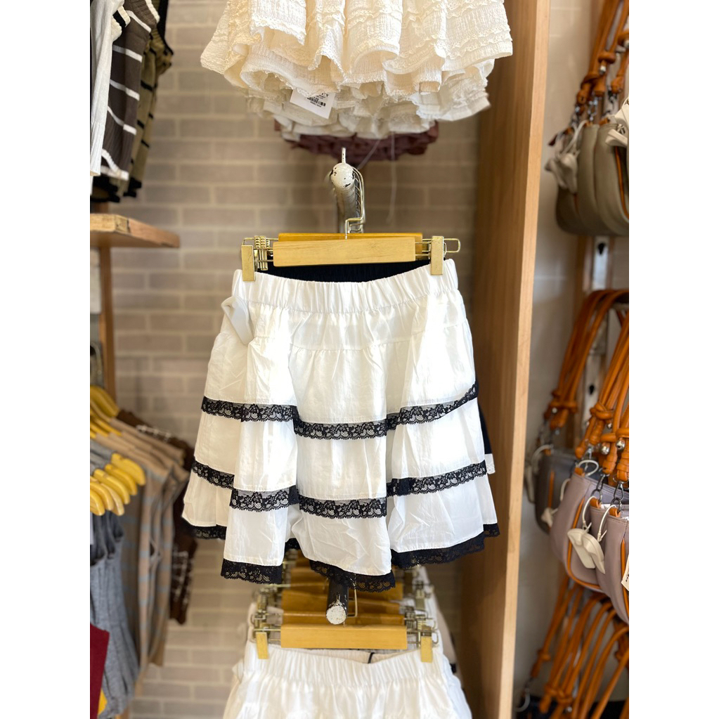 19915 LACE MINI SKIRT GOTH ROK MINI RENDA WANITA