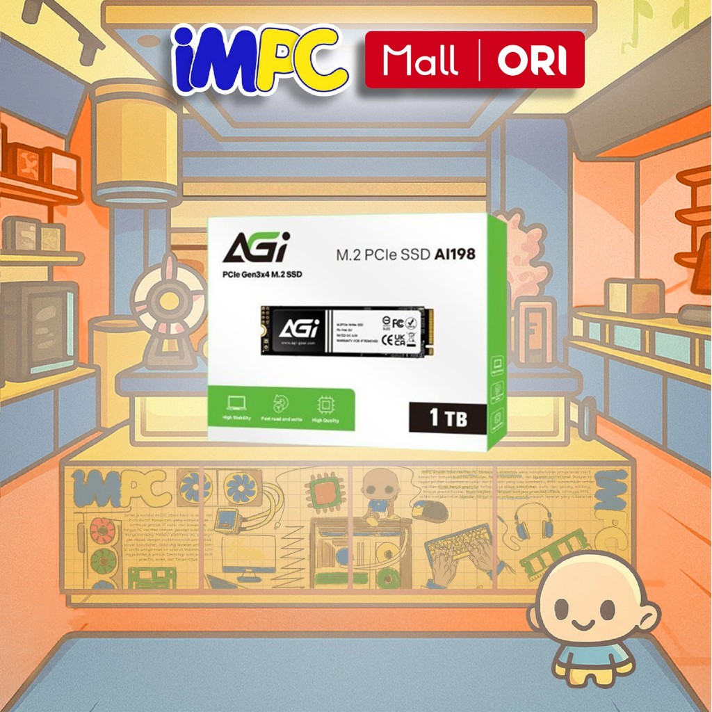 AGI SSD AI298 M.2 NVME PCIE GEN3 1TB - AGI1T0GIMAI298