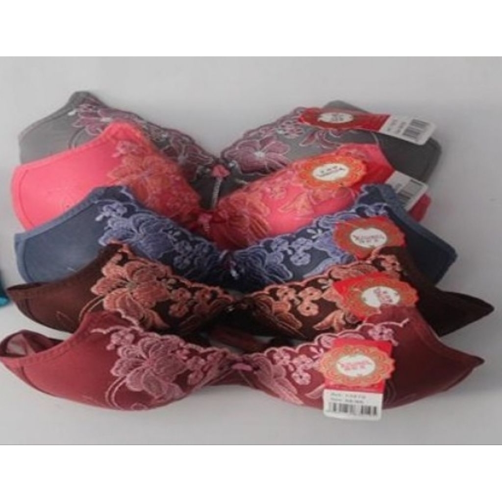 Bh Bra Perempuan XISMEE Tanpa Kawat Kait 2 Bordir