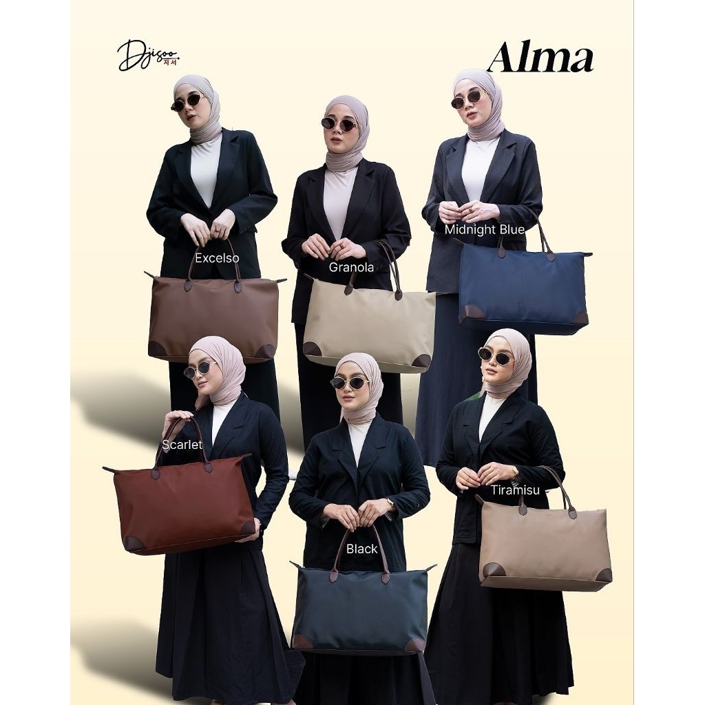 Tas Totebag Besar Travel - Alma Naraya Bag by Djisoo Vol.2 Nylon Termurah Terlaris