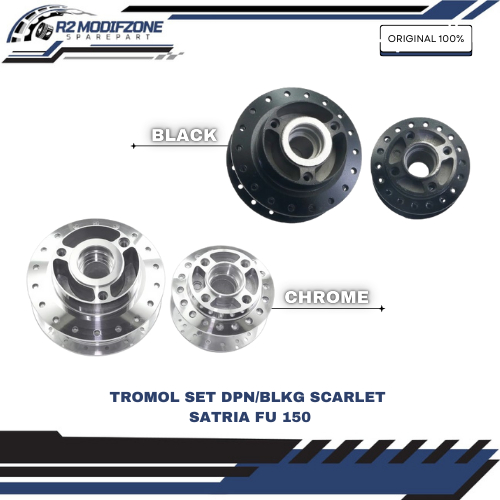 Tromol Hub Set Depan Belakang Satria Fu 150 "Original Scarlet"
