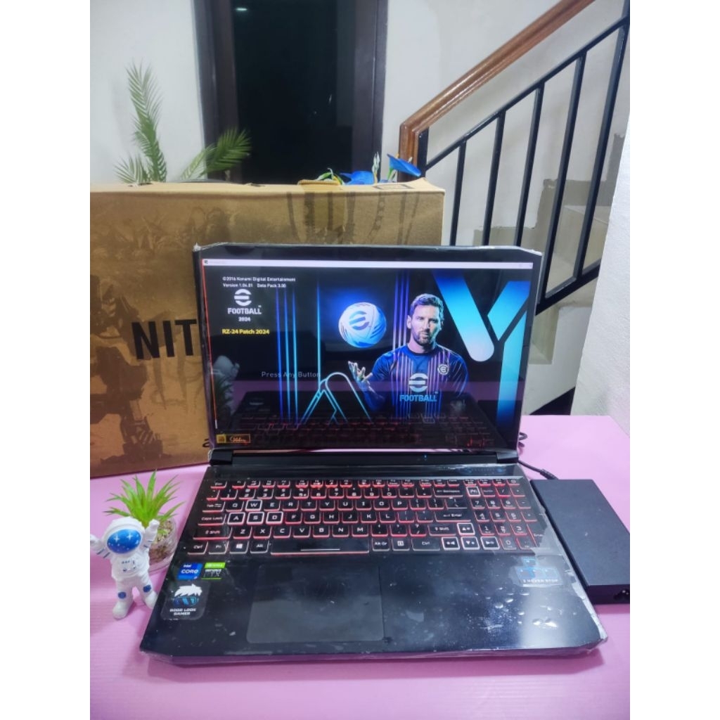 Laptop Render Gaming Acer Nitro Core i7 Ram 16/512gb Ssd Dual Vga Nvidia Rtx Siap Pakai COD