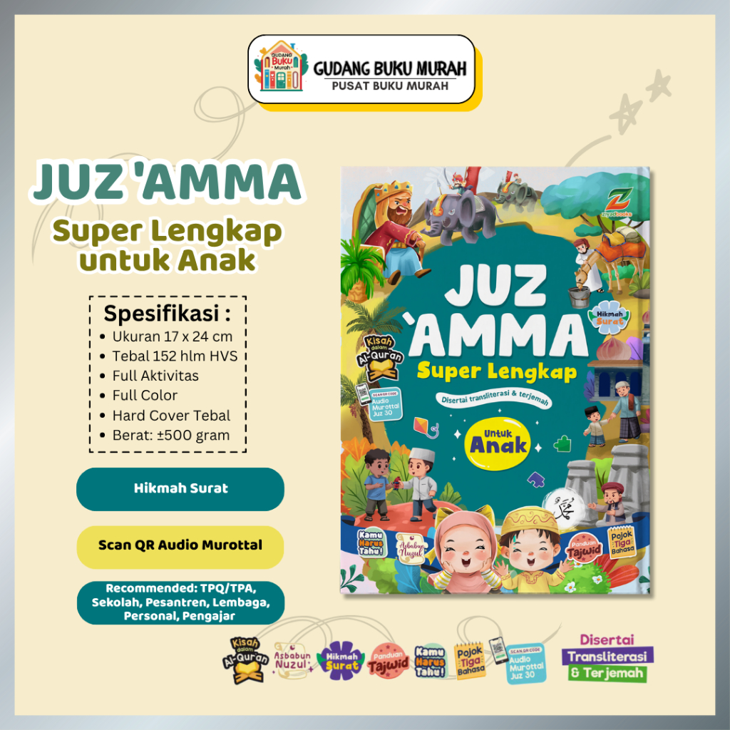Ziyadbooks - Juz Amma Super Lengkap - Juz 30 Anak Lengkap Terjemahan Asbabun Nuzul