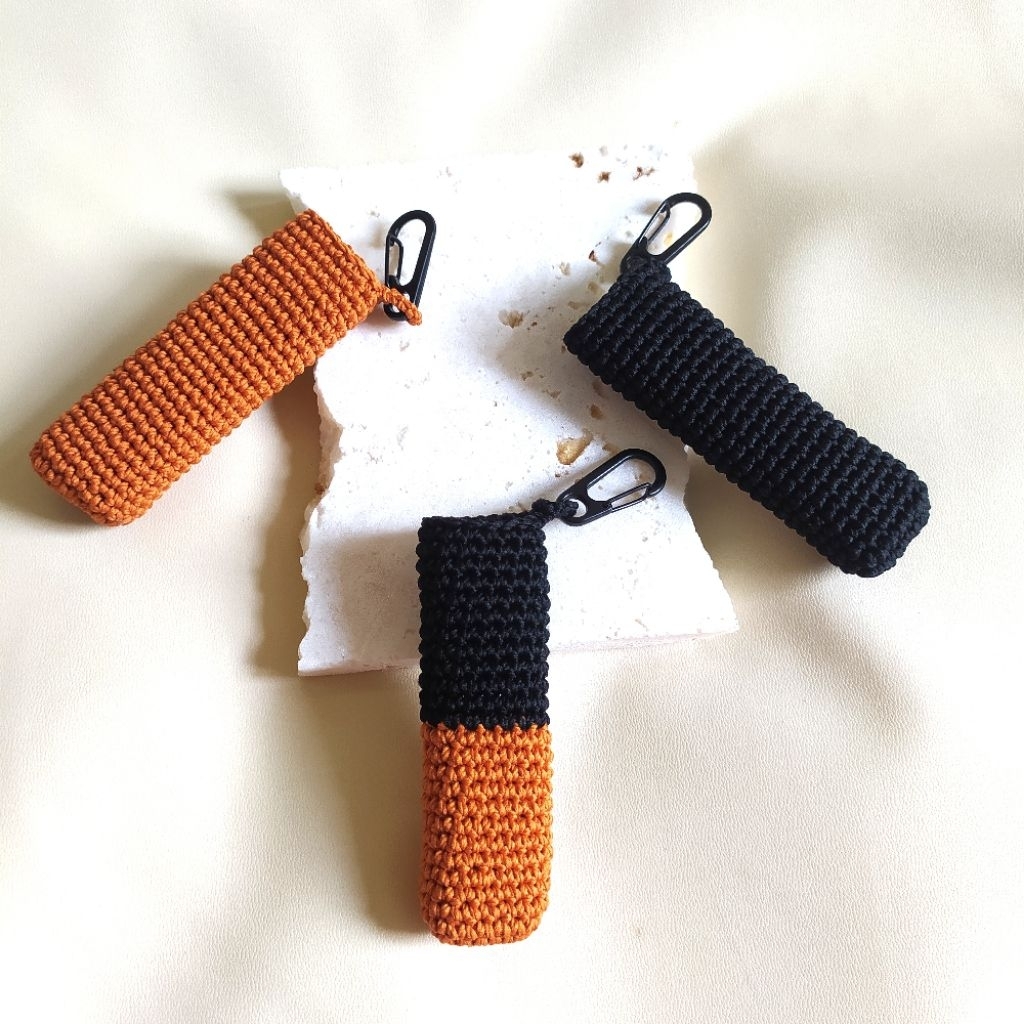 Sarung Cover Rajut Keychain oxva