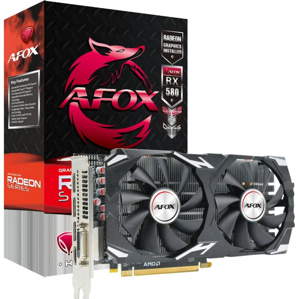 AFOX AMD Radeon RX 580 8GB GDDR5 - VGA GPU Card RX580