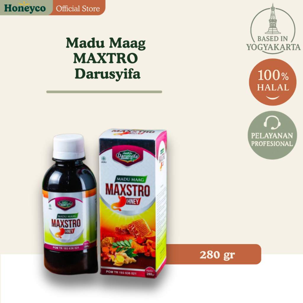 MAXSTRO DARUSYIFA - Madu Maag - Obat Maag Kronis Dan Asam Lambung Ampuh BPOM