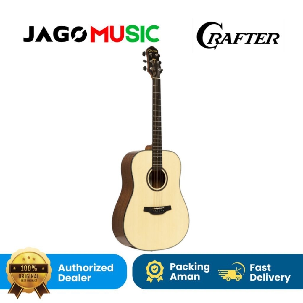 Gitar Akustik Acoustic Crafter HD 250 Natural With Bag Guitar Crafter HD250