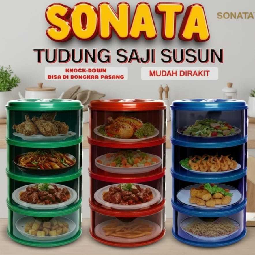 Tudung Saji Susun SONATA: Solusi Penyajian Modern dan Estetik untuk Meja Makan Anda