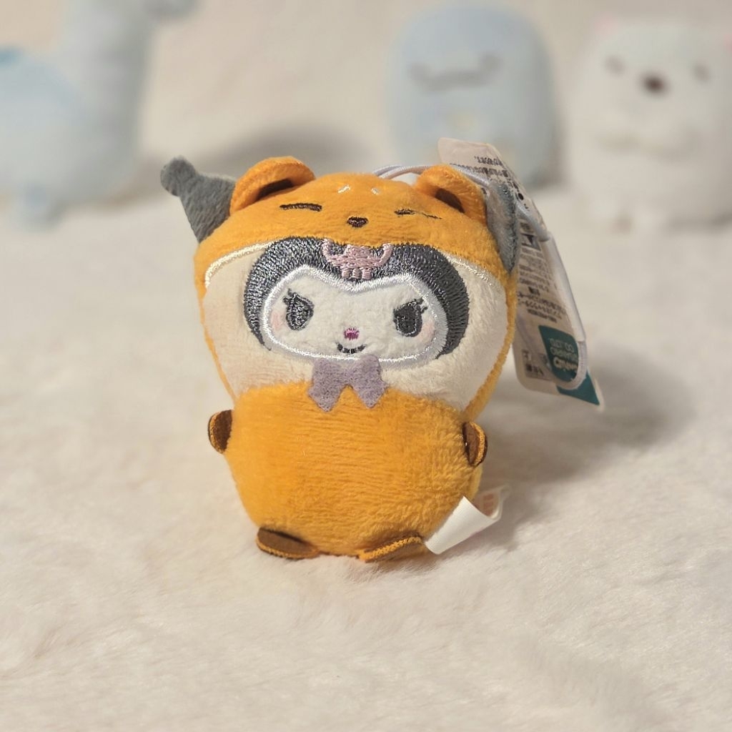 Sanrio Kuromi Fox Costume Mascot Plush Keychain Original