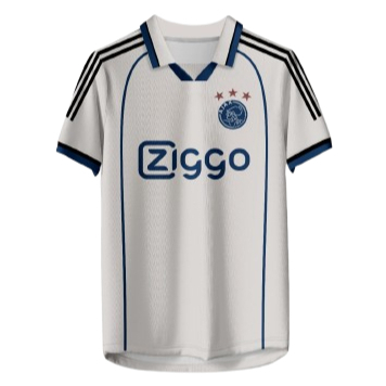 Jersey Ajax Retro Klasik Putih Biru Ziggo Kualitas Terbaik Baju Bola Pria BENGHAR.ID-114