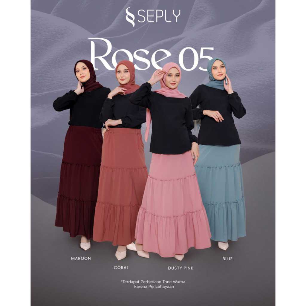 ROK ROSE 05 BY SEPLY | VENESIA || MAROON | CORAL | DUSTY PINK | BLUE