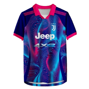 Jersey Juventus Third Terbaru Biru Pink Motif Abstrak Jeep BENGHAR.ID-128