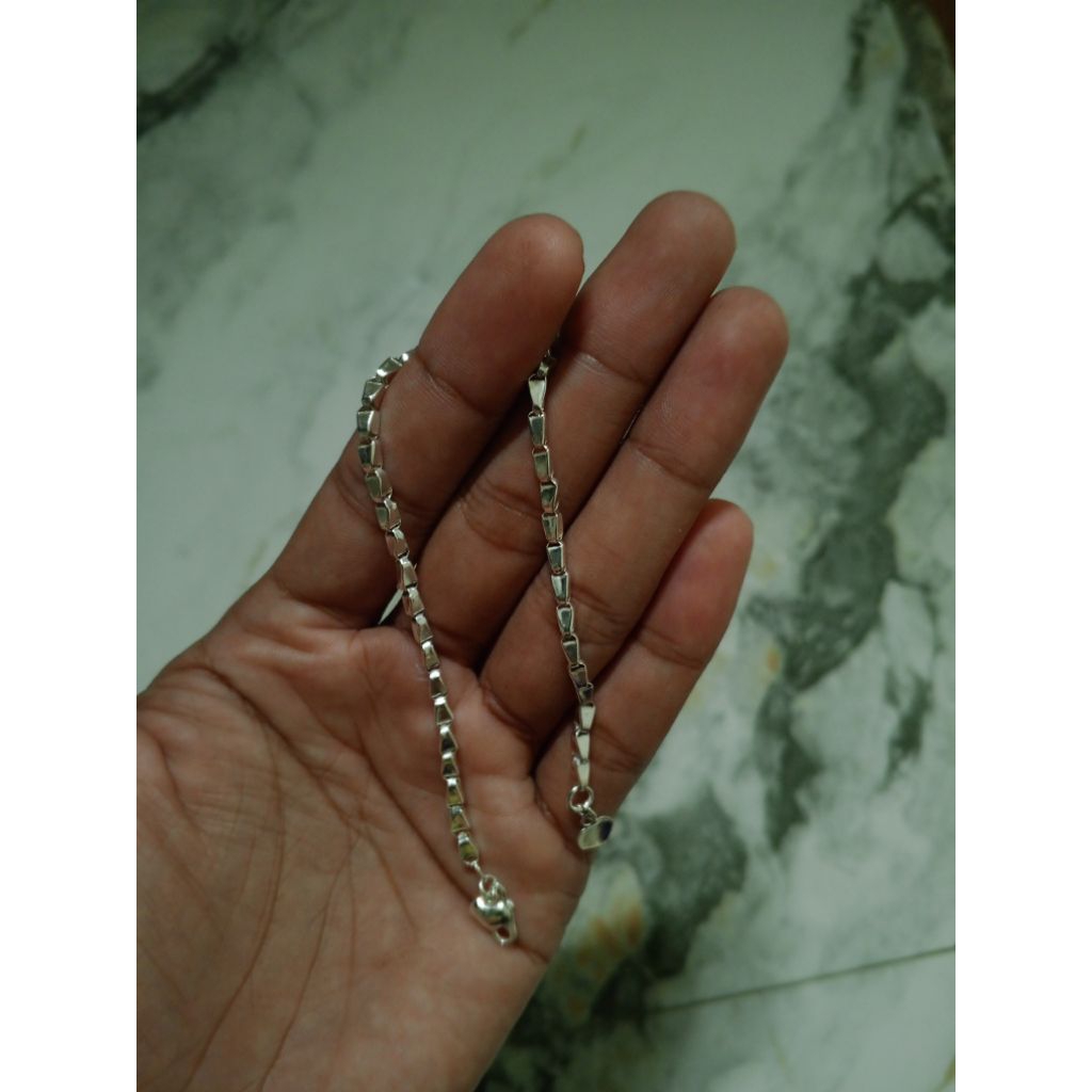 gelang padi perak asli