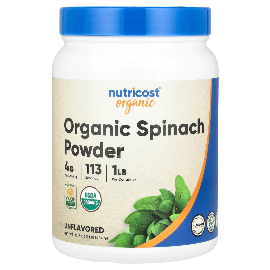 Nutricost Organic Spinach Powder 454 g Unflavored