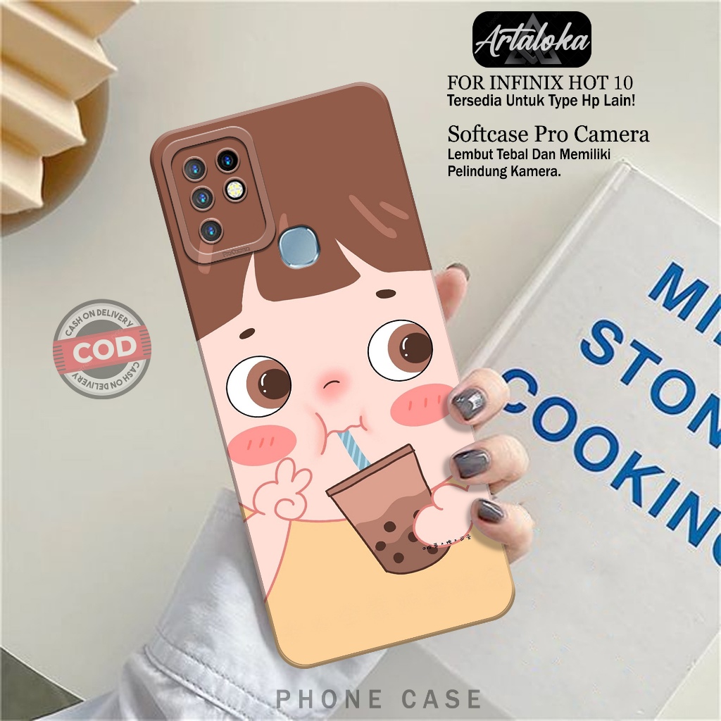 Case Hp Infinix Hot 10 Fashion Case Kartun Softcase Infinix Hot 10 Silikon TPU Pro Camera Casing Inf