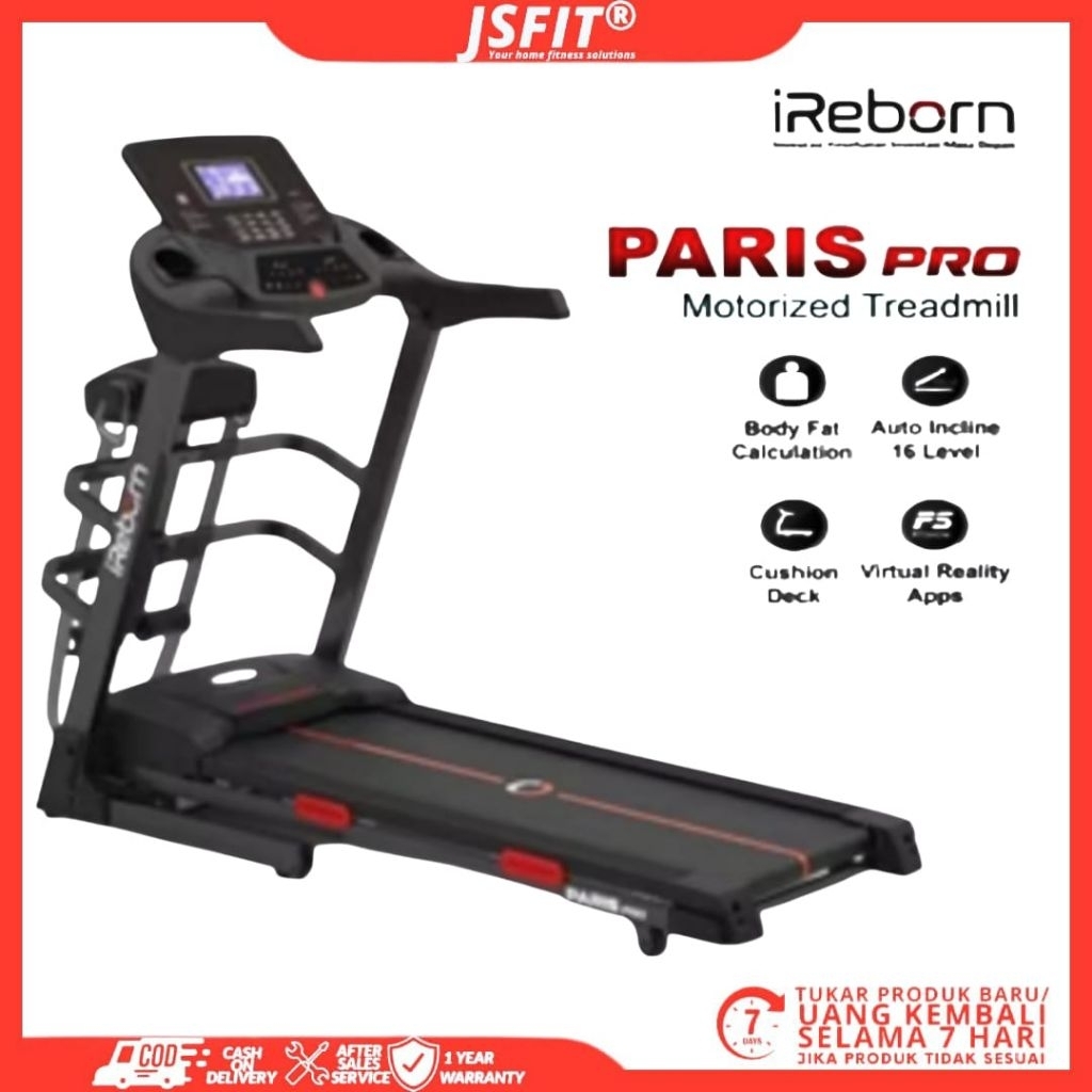 Ireborn-Treadmil Listrik ireborn paris|Traeadmil Lipat Autoinclane|Alat Fitnes Lari ditempat