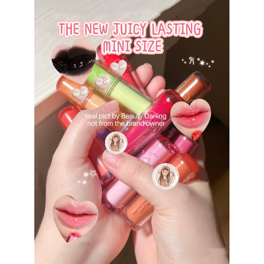 READY THE NEW JUICY LASTING TINT MINI SIZE | BLACK BERRY PINK GRAPEFRUIT RIPE PERSIMMON KOREAN RASBE