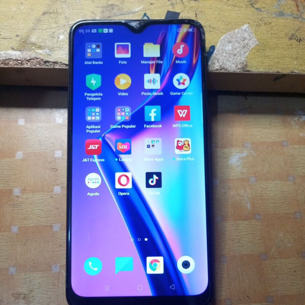 lcd touskrin+prame oppo a12 normal ori copotan