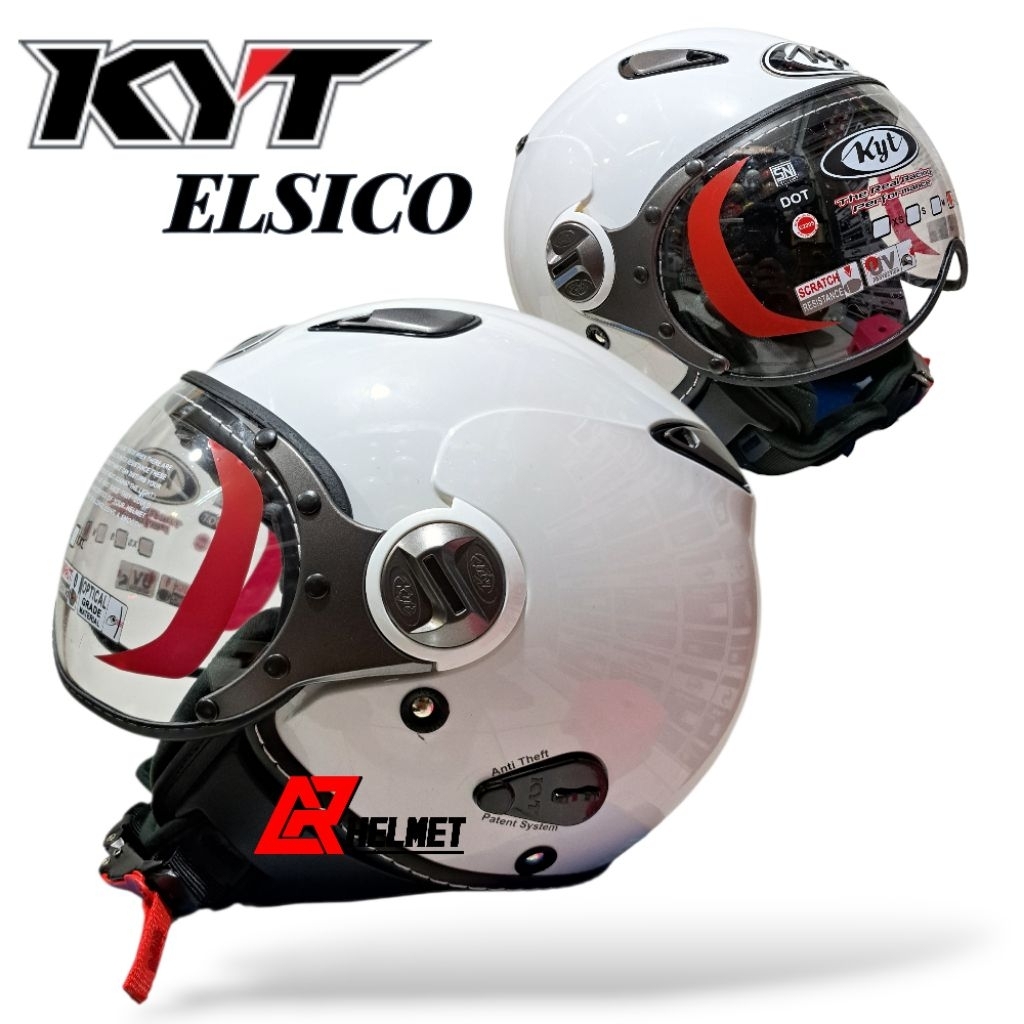 helm kyt elsico white/putih original