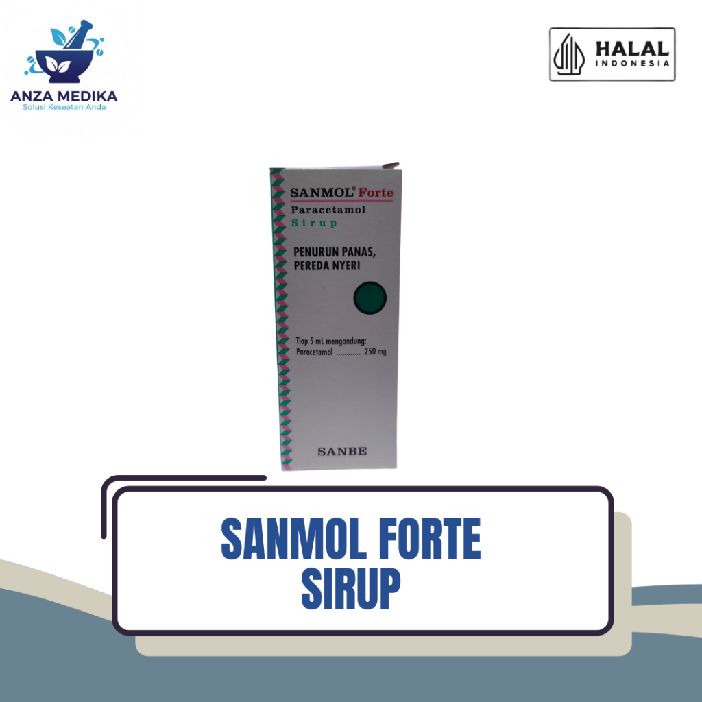 SANMOL FORTE SIRUP – Paracetamol 250mg - Cepat Menurunkan Demam
