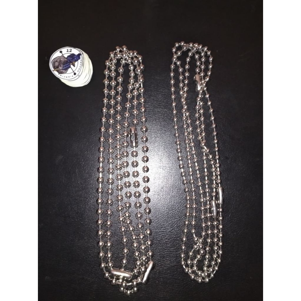 Kalung ambon tittanium/kalung biji lada 10mm