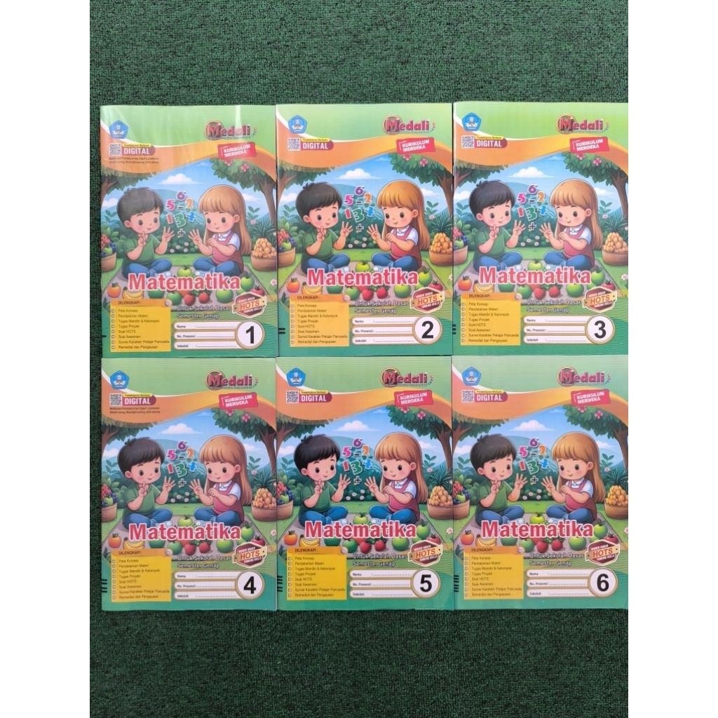 Buku LKS Matematika SD/MI Kelas 1-6 Semester 2 Kurikulum Merdeka