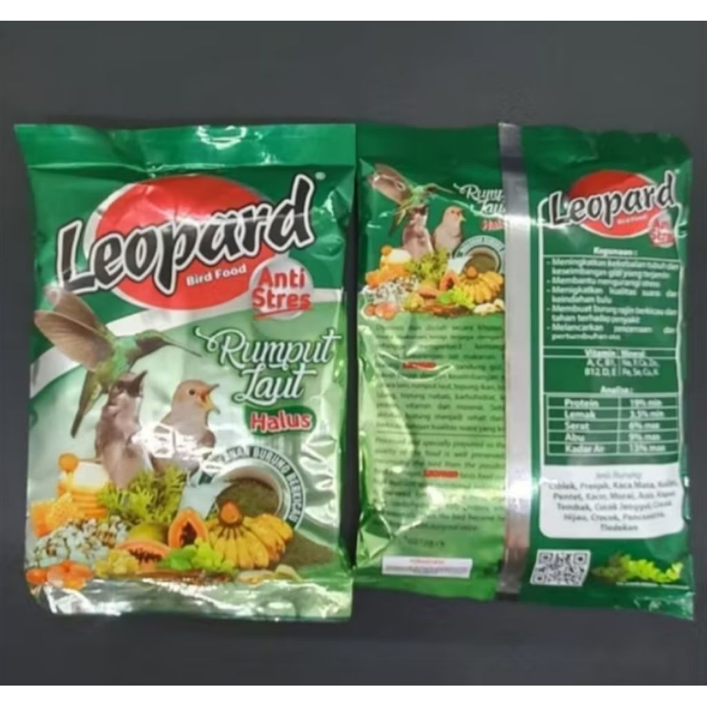 leopard rumput laut voer halus