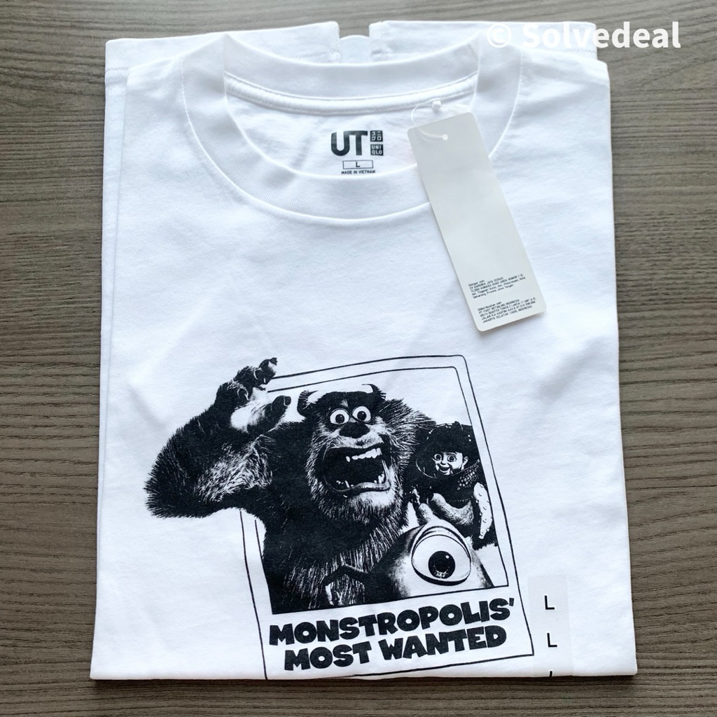Kaos Uniqlo Disney Pixar Monsters Inc Putih