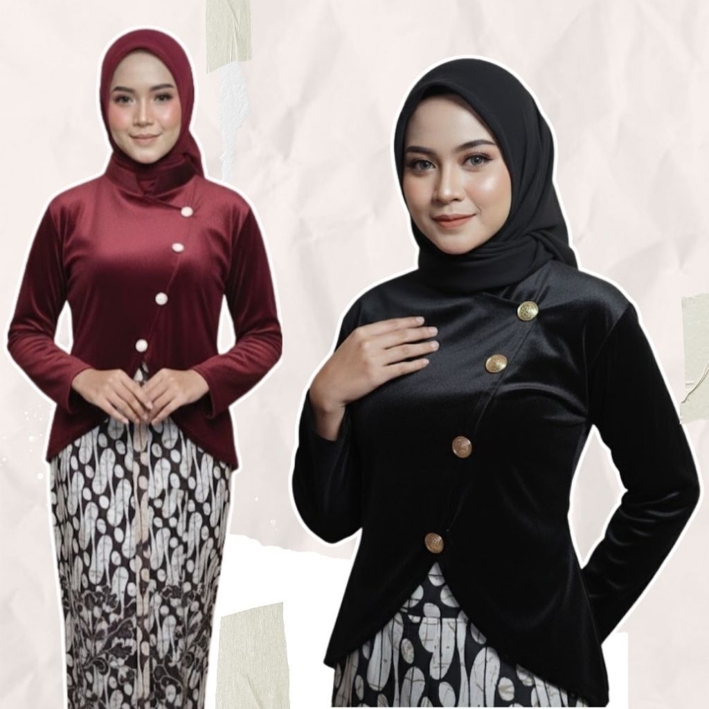 Kebaya Janggan Croptop Modern Bludru