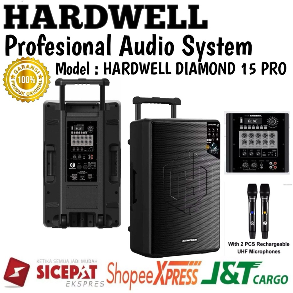 Speaker Portable Hardwell Diamond 15Pro Original Speaker 15inch hardwell