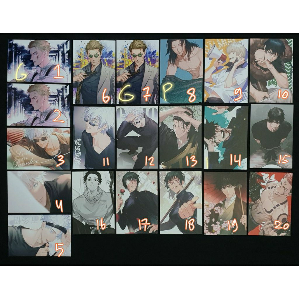 [JJK] Jujutsu Kaisen Postcard Onegingek Nanami Gojo Geto Inumaki Yuta Maki Megumi Toji Sukuna
