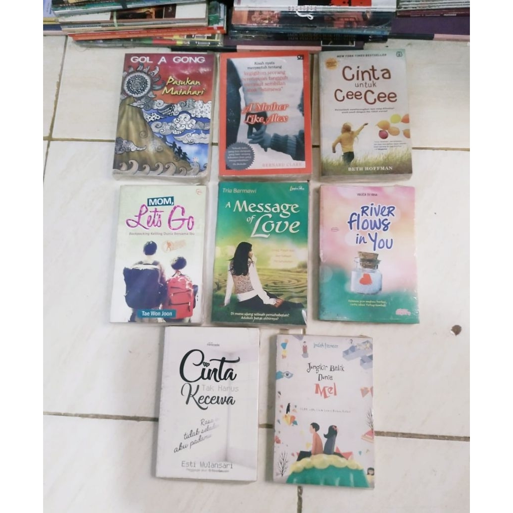 Buku Novel, PASUKAN MATAHARI, MOTHER LIKE ALEX, Cinta u' CeeCee, MOM, Let's Go, Massage of LOVE, RIV