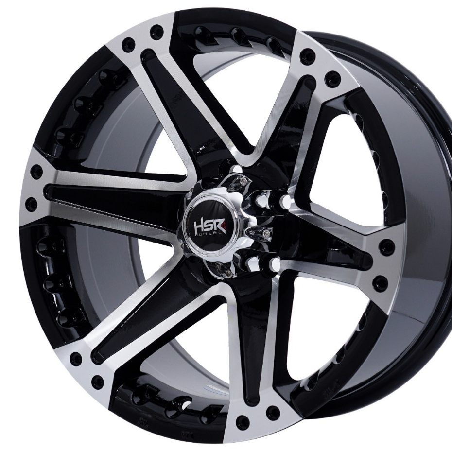 Velg Hsr Semai Ring 16 Lebar 8 Lubang Baut 5 Velg Model Jeep Off Road Gahar Full Chrome