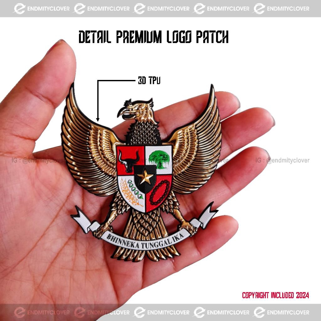 LOGO GARUDA TPU HD, LOGO RUBBER 3D, LOGO TIMBUL
