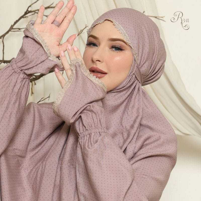 Mukena Terusan Jumbo Premium Mukena RYN Rayyan Ori Original 100% Mukena Travel Dewasa Bahan Rayon Tw