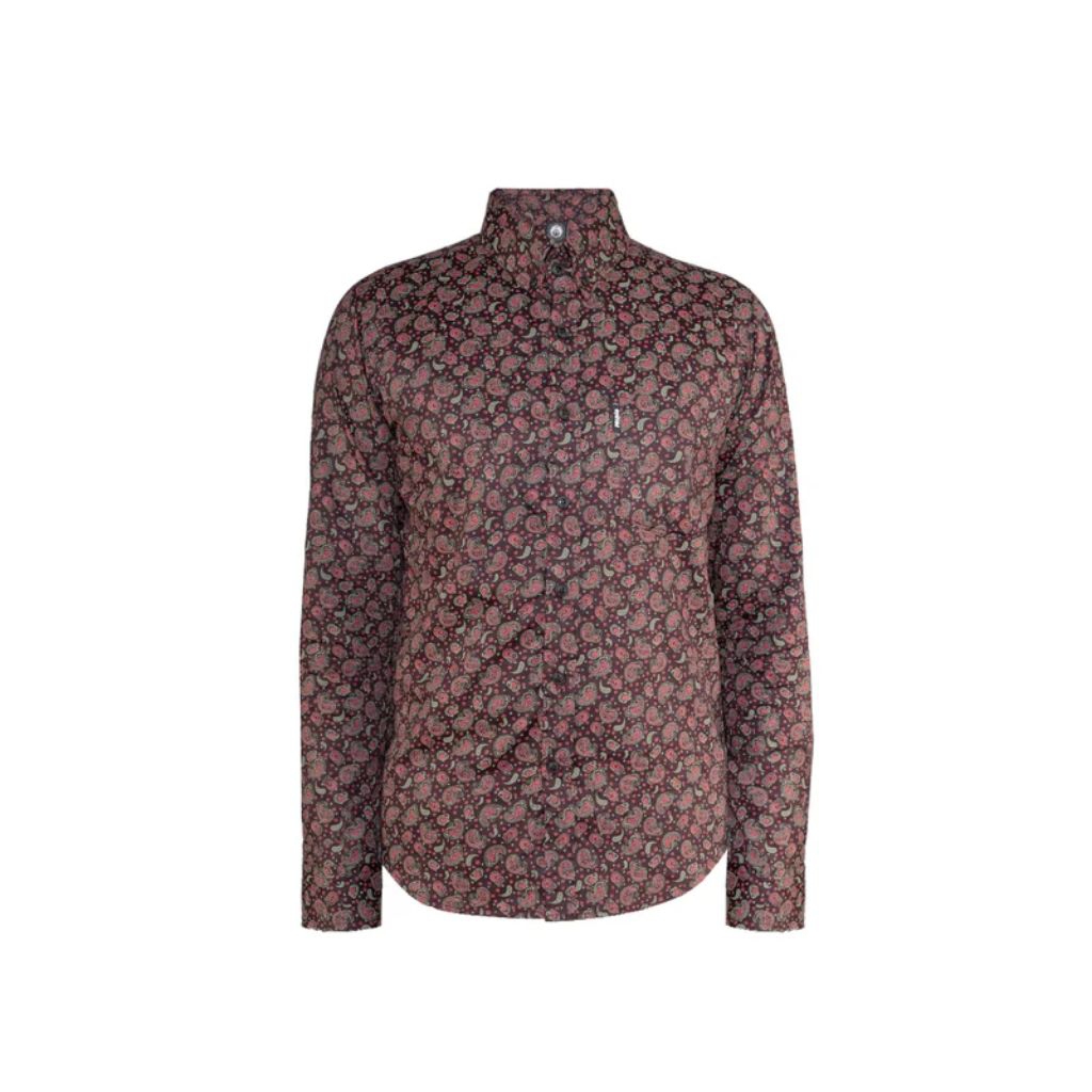 Prung Boersma Kemeja Paisley Pattern Warna Maroon Batik Formal