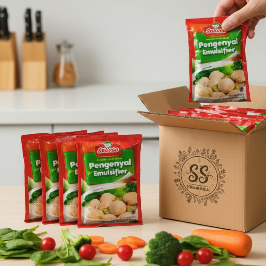 Sobaso Tepung Pengenyal Dan Perenyah Bakso 32gr 1 Renteng Isi 10 Sachet