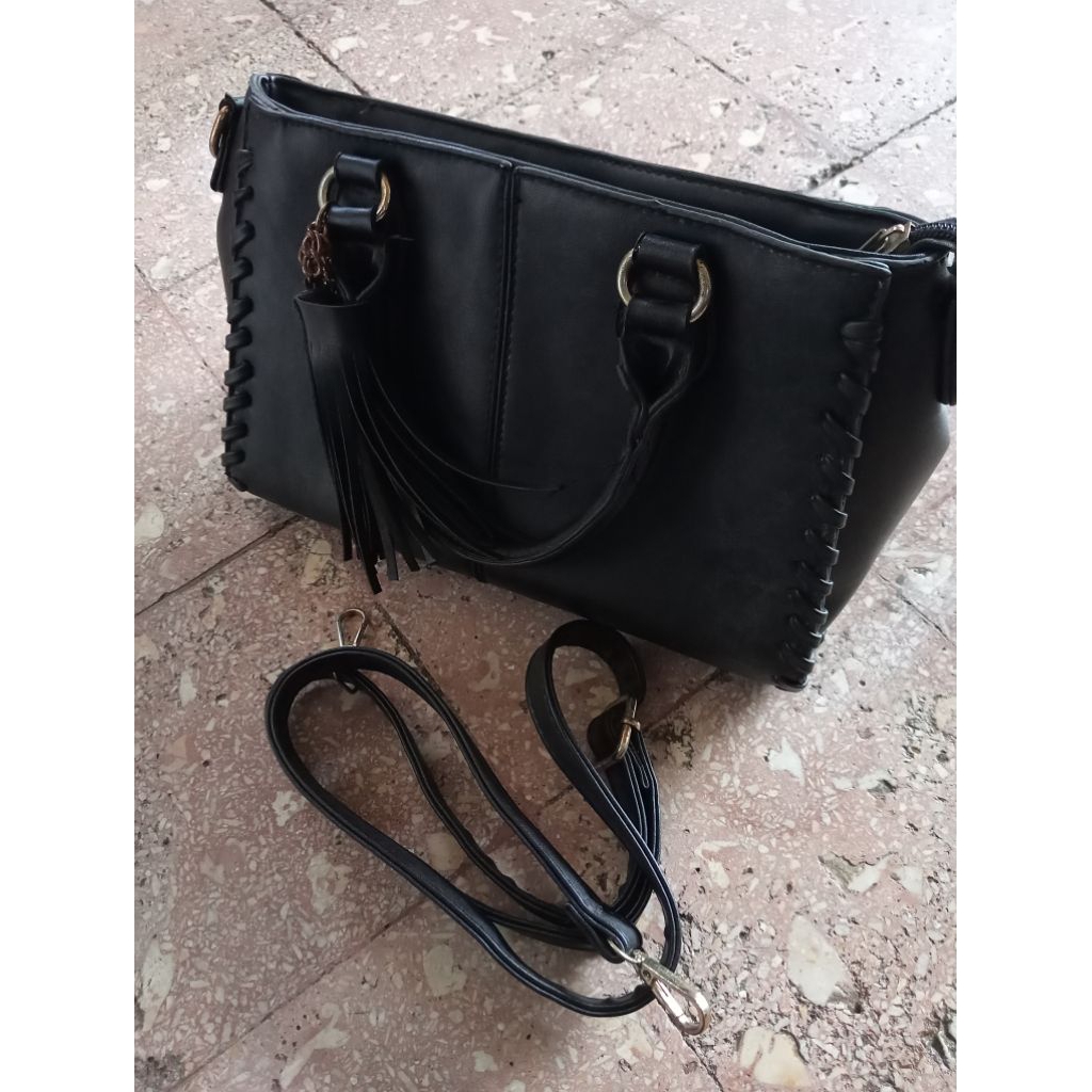 tas kerja wanita hitam Lenore quality bekas pakai ORI normal tidak rusak sobek