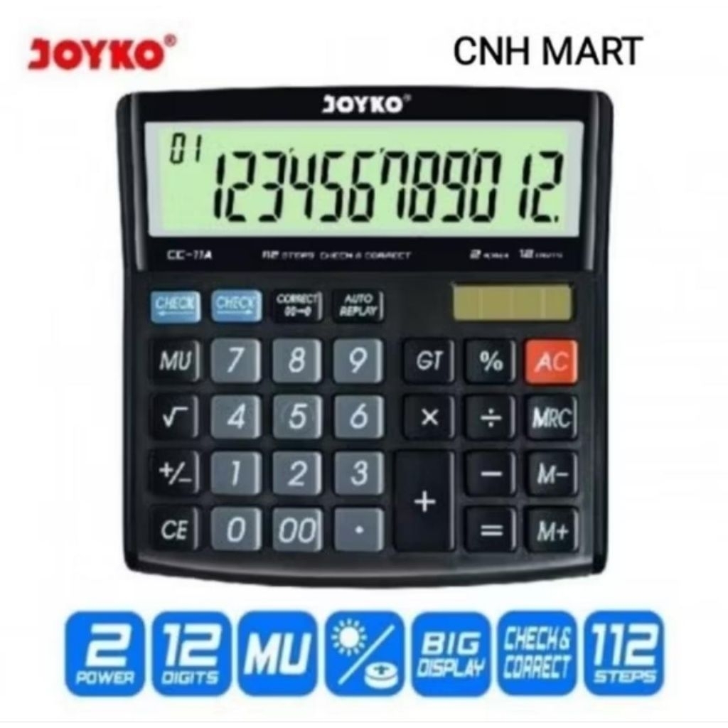 Calculator Joyko CC-11 A 12 Digit - Kalkulator Joyko CC Murah
