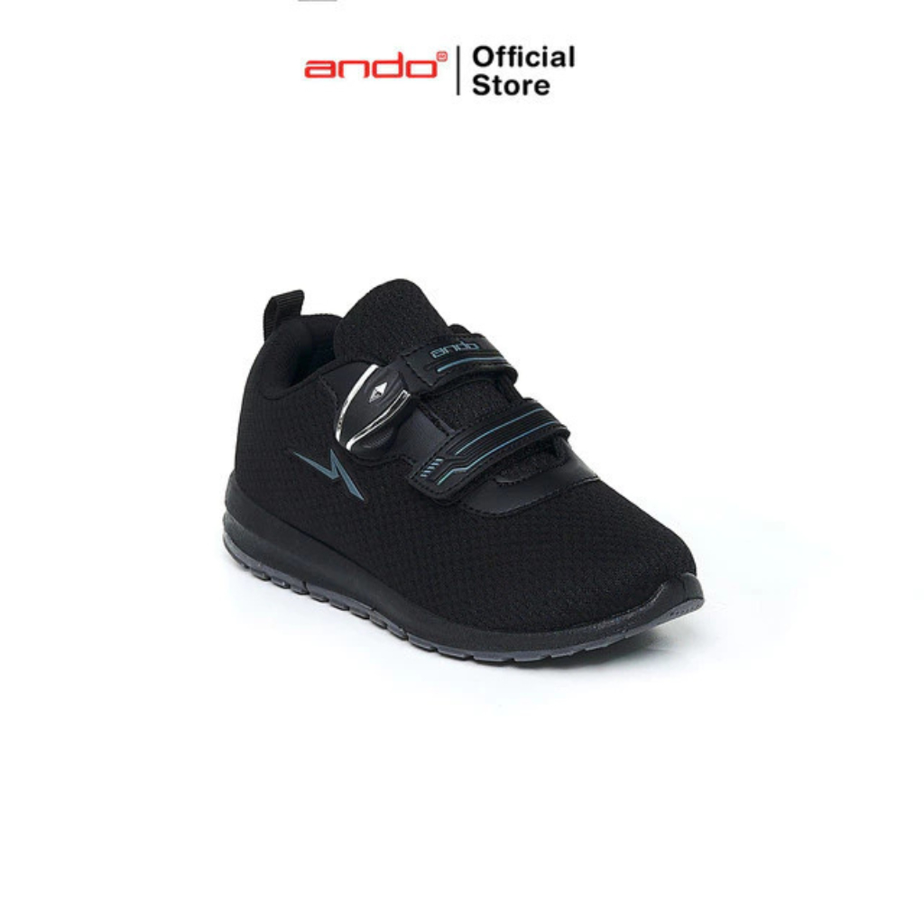 Ando Official Sepatu Sneakers Arlyn V Anak -Anak/perempuan magnet Hitam/Hitam