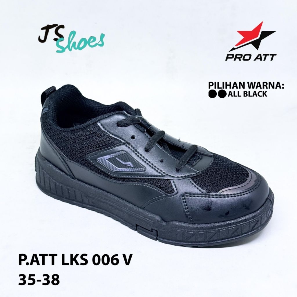 PRO ATT LKS 006 - SEPATU SEKOLAH TALI ANAK MERK PRO ATT ORIGINAL