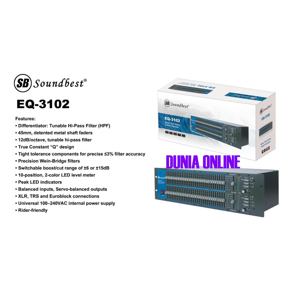 Equaliser Soundbest EQ 3102 / Equalizer  EQ-3102 / EQ3102 Original
